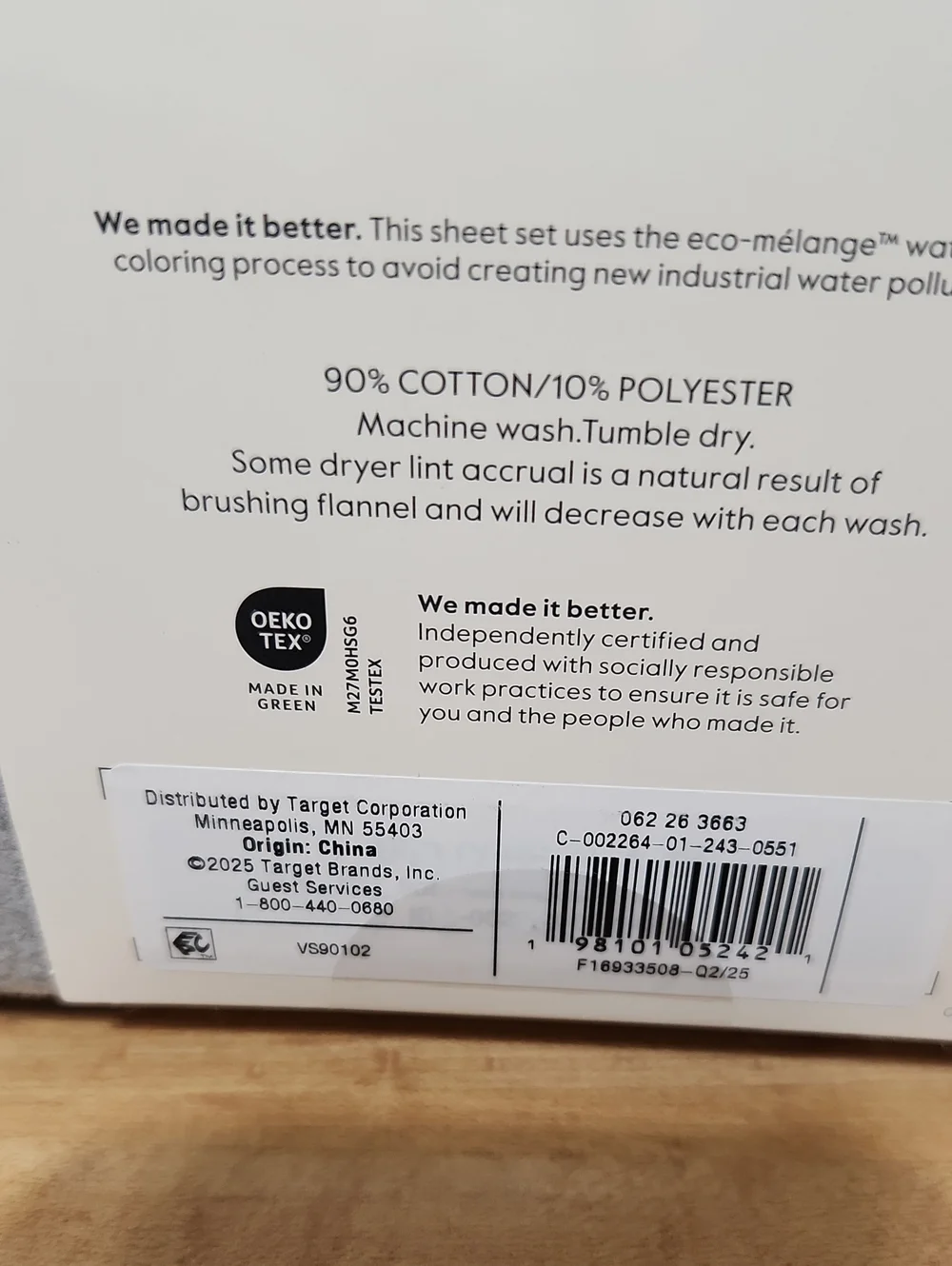 Threshold Ultra Soft Flannel Sheet Set. Queen.